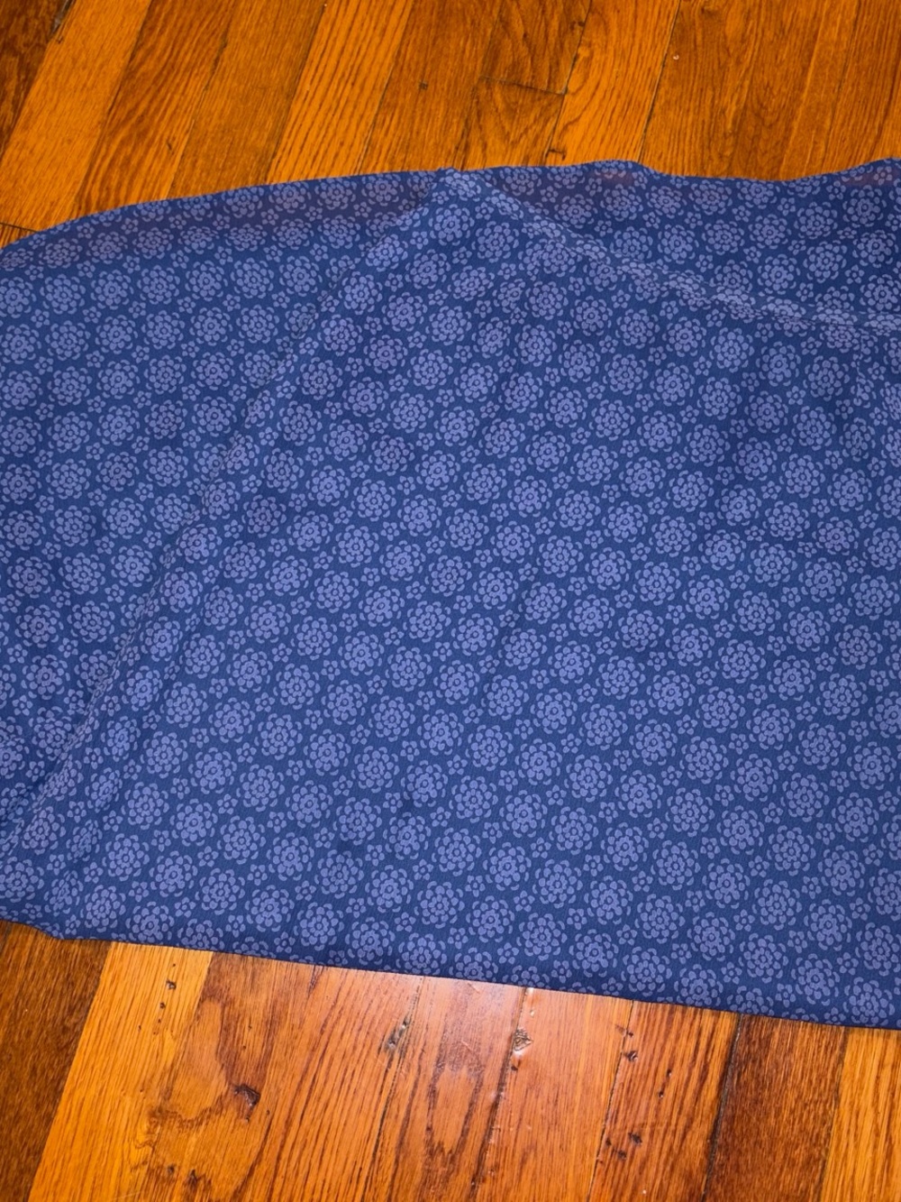 Vintage Womens Blue Floral A-Line Skirt